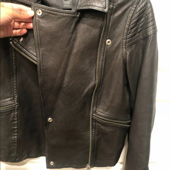 Marc by Marc Jacobs Black Leather Jacket- Small - Jackets